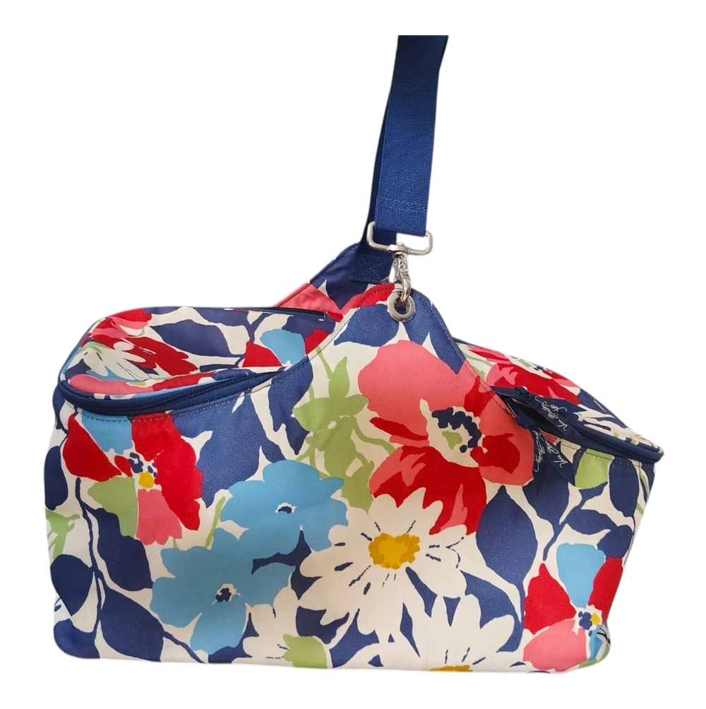 Retired Vera Bradley PICNIC Cooler SUMMER COTTAGE Paisley Floral Rare  Basket